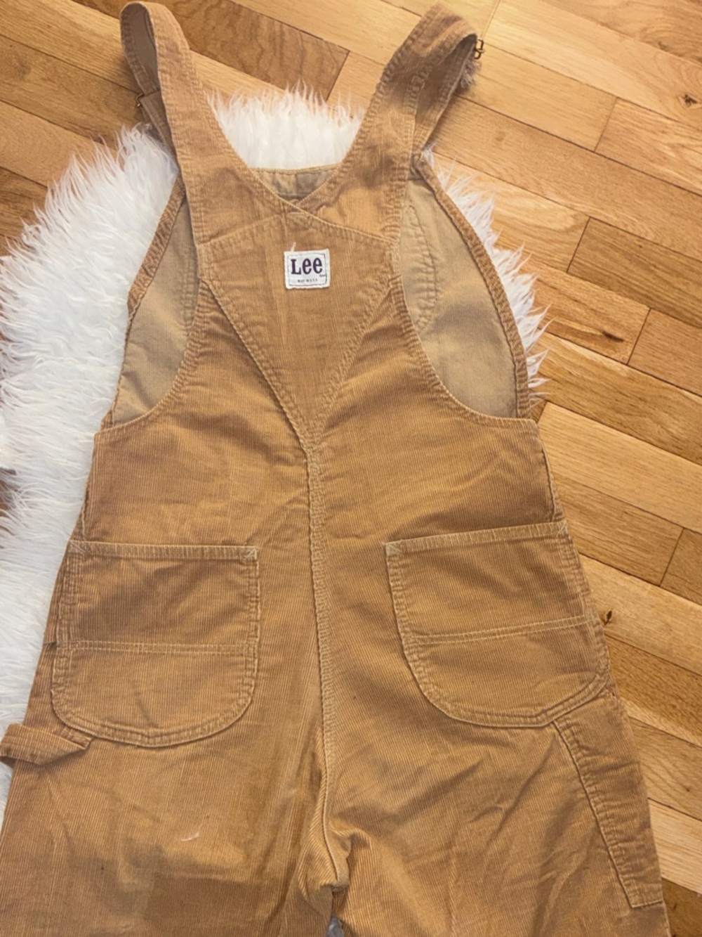Vintage Lee Caramel Corduroy Workwear Overalls